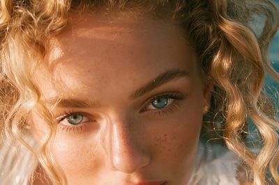 Sunlit Portrait Close-Up Poster.