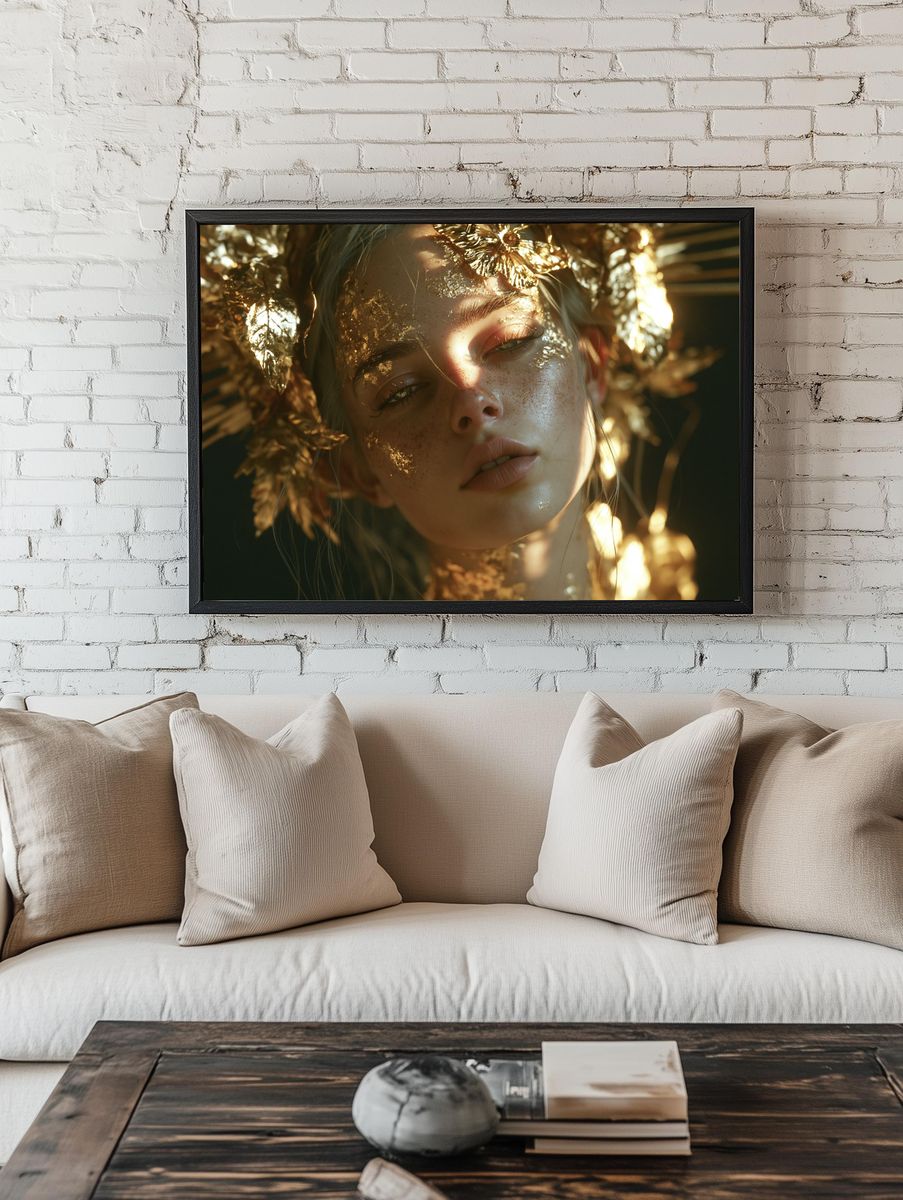 Golden Portrait Photography Poster. room preview