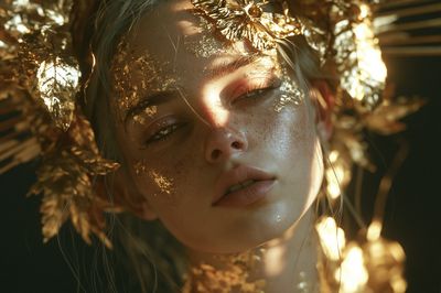 Golden Portrait Photography Poster. poster