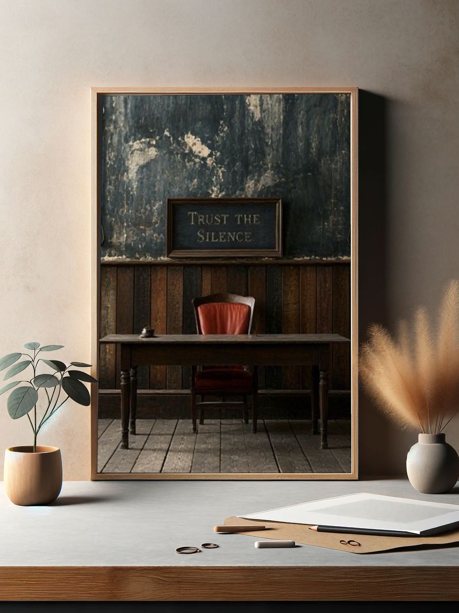 Trust the Silence Interior Poster. — room view 2