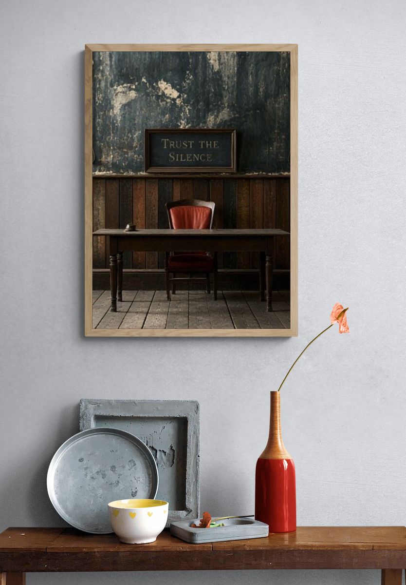 Trust the Silence Interior Poster. — room view 3