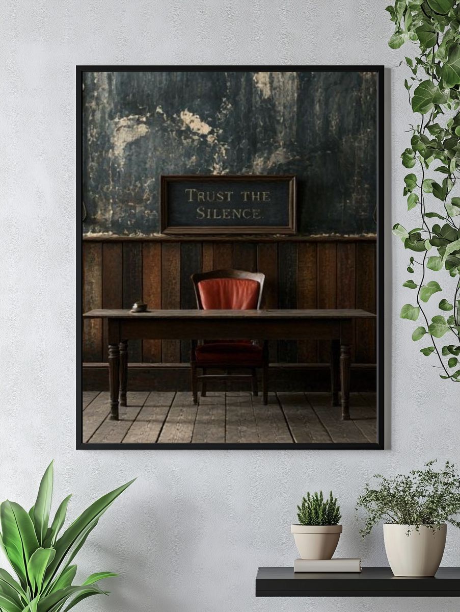 Trust the Silence Interior Poster. — room view 4