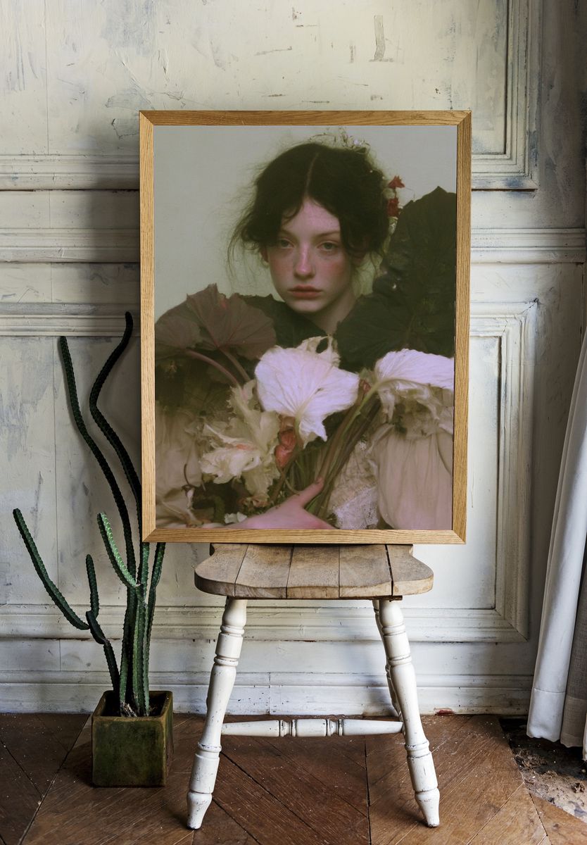 Floral Portrait Photography Poster. room preview