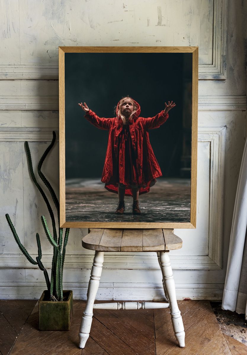 Girl in Red Cloak Photography Poster. — room view 1