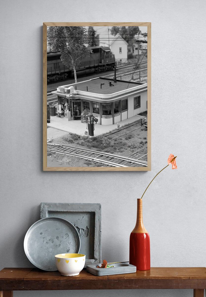 Model Train Station Photography Poster. — room view 3