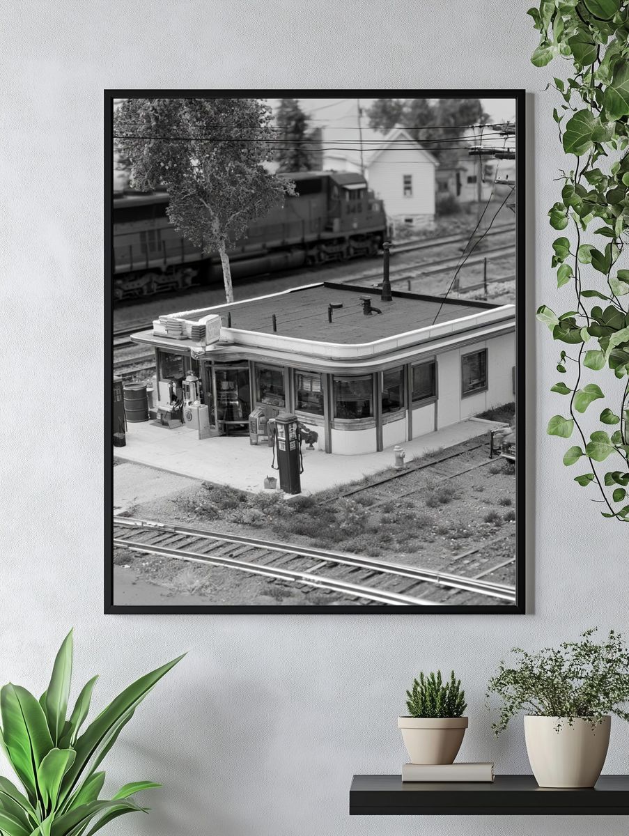 Model Train Station Photography Poster. — room view 4
