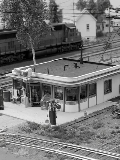 Model Train Station Photography Poster. poster