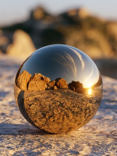 Sunset Crystal Sphere Photography Poster.