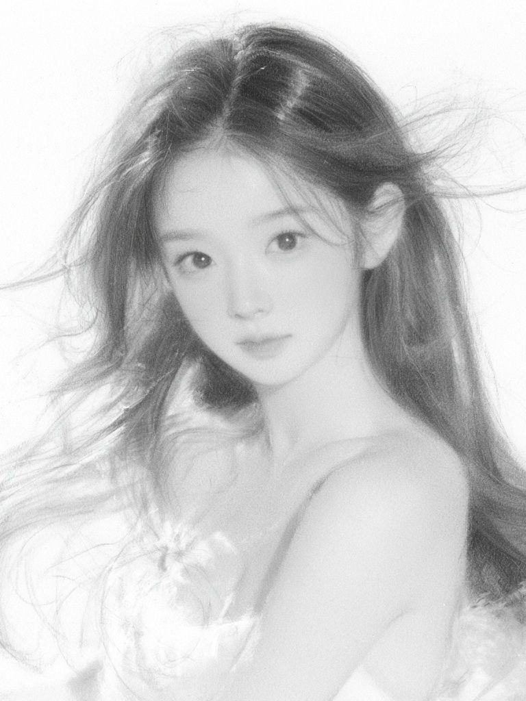 Dreamy Girl Portrait Print. poster — photography art