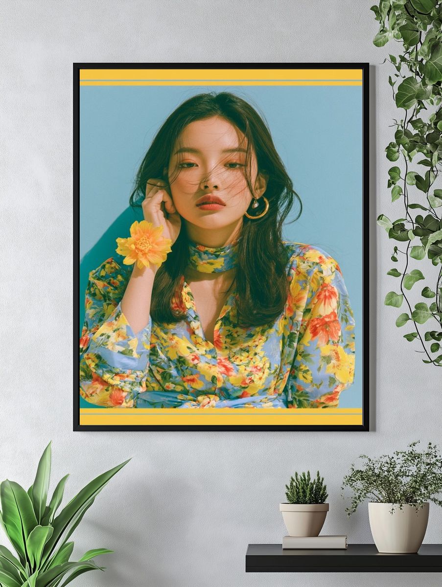 Floral Portrait Photography Poster. — room view 4