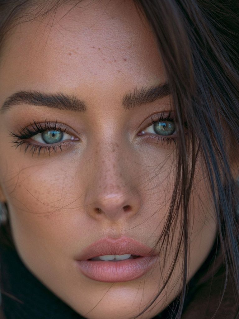 Blue-Eyed Portrait Photography Poster. poster detail