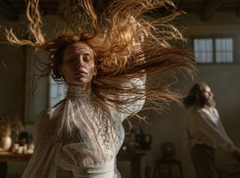 Dancing Woman Portrait Print. poster detail