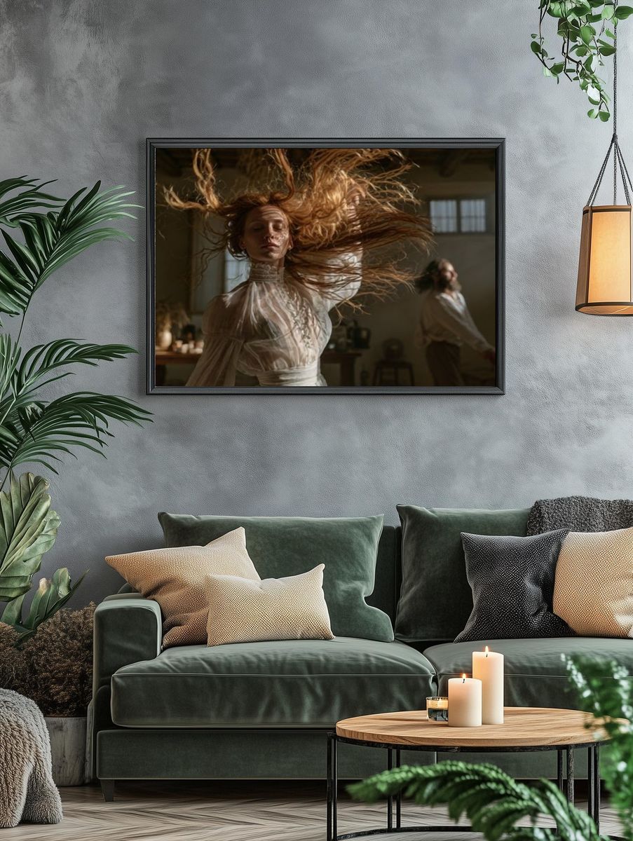Dancing Woman Portrait Print. — room view 4