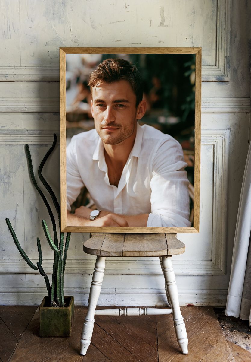 Portrait of a Man Photography Poster. — room view 1