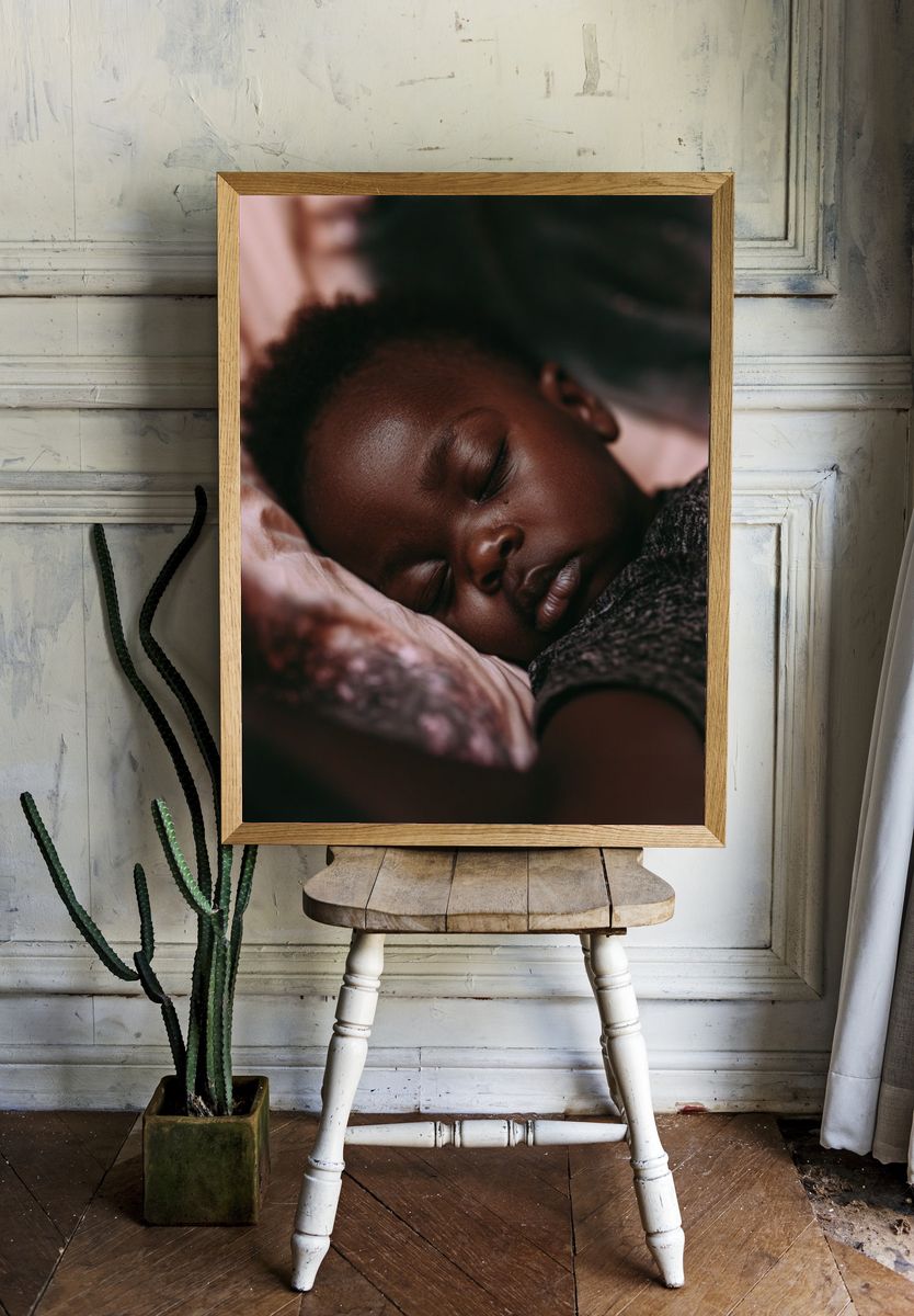 Sleeping Child Portrait Poster. — room view 1