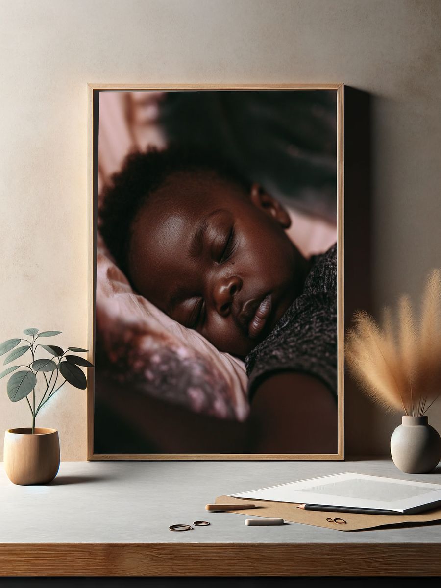 Sleeping Child Portrait Poster. — room view 2
