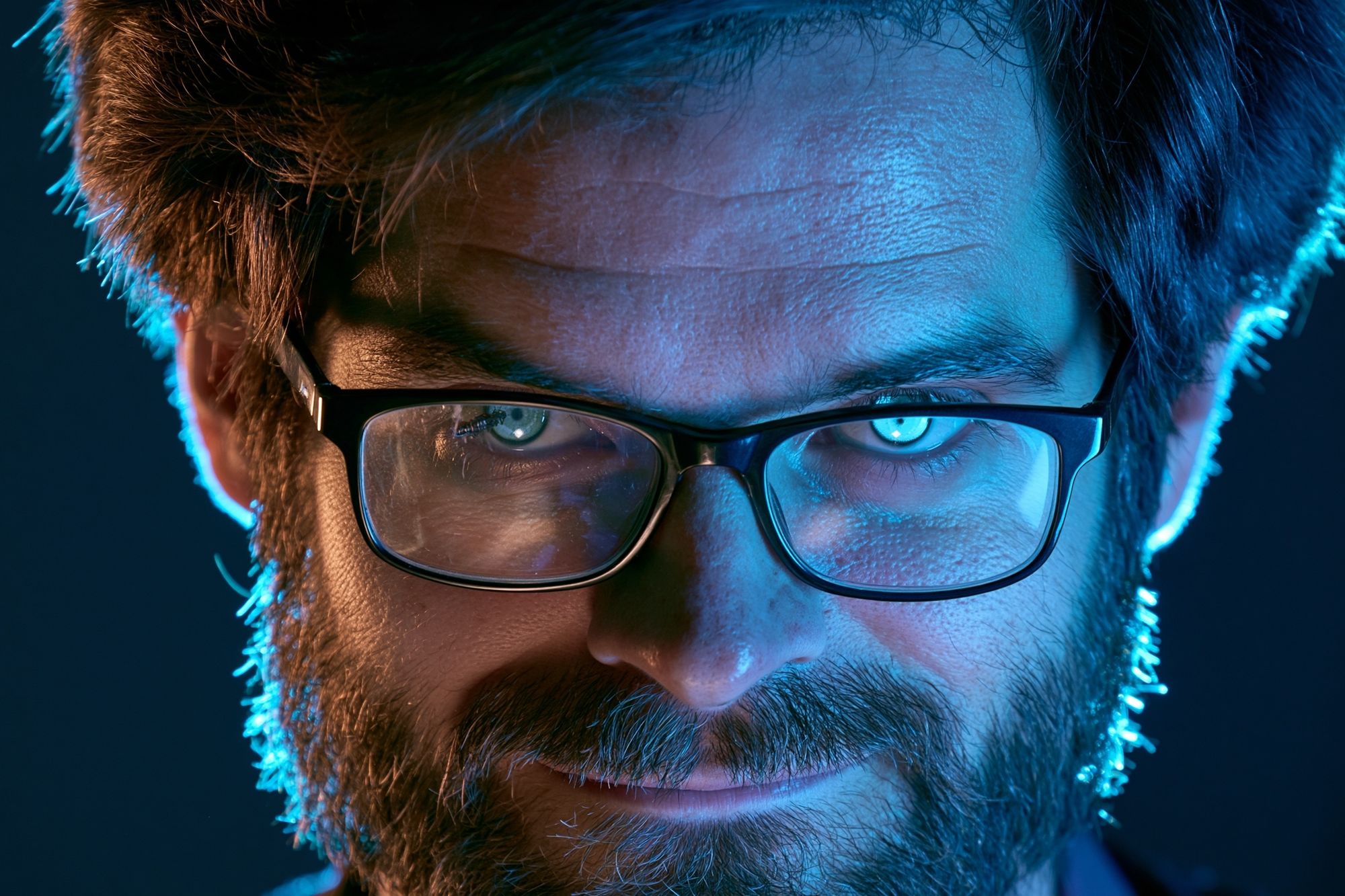 Cyberpunk Man Portrait Poster. poster — photography art