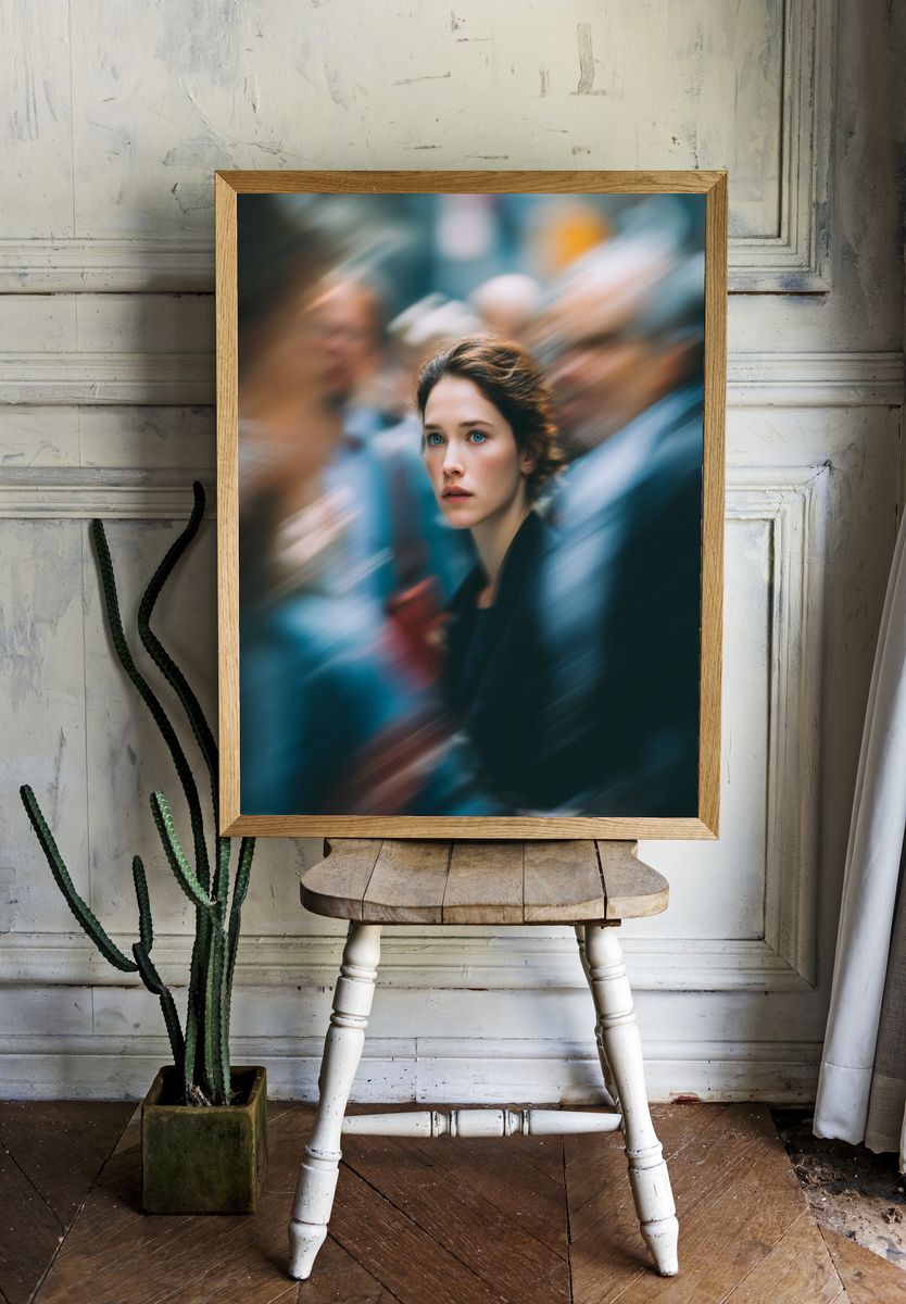 Blurred Portrait Photography Poster. — room view 1