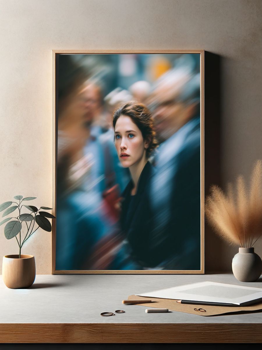 Blurred Portrait Photography Poster. — room view 2