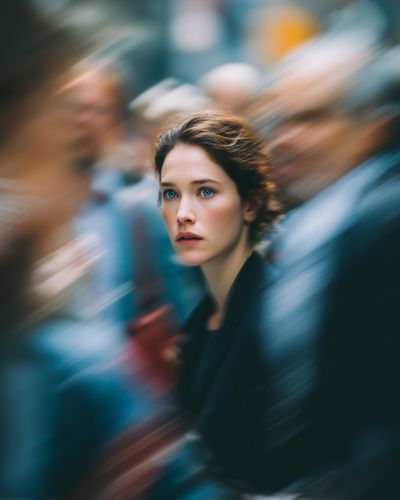 Blurred Portrait Photography Poster. poster