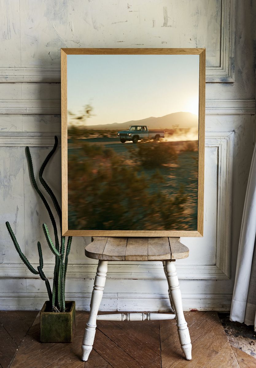Desert Pickup Drive Photography Poster. room preview