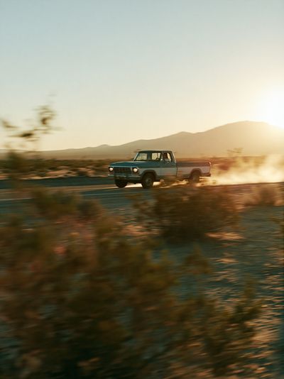 Desert Pickup Drive Photography Poster.
