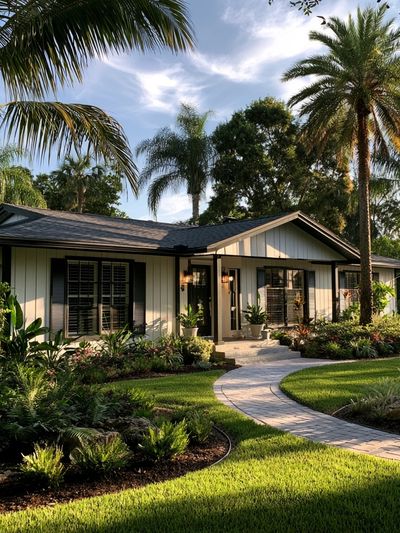 Tropical House Garden Photography Poster.