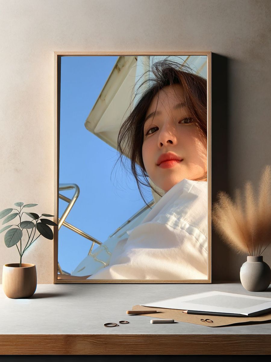 Sunlit Portrait Photography Poster. — room view 2