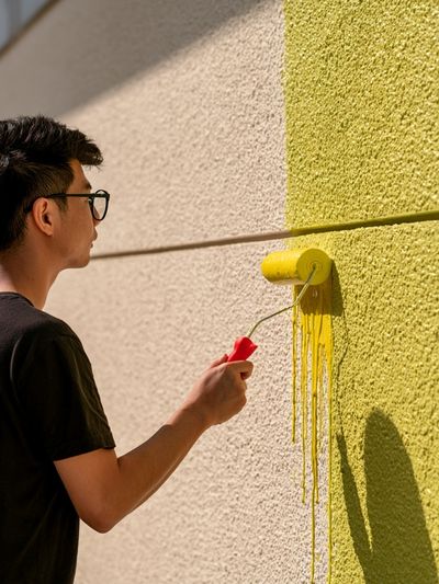Wall Painting in Sunlight Photography Poster. poster