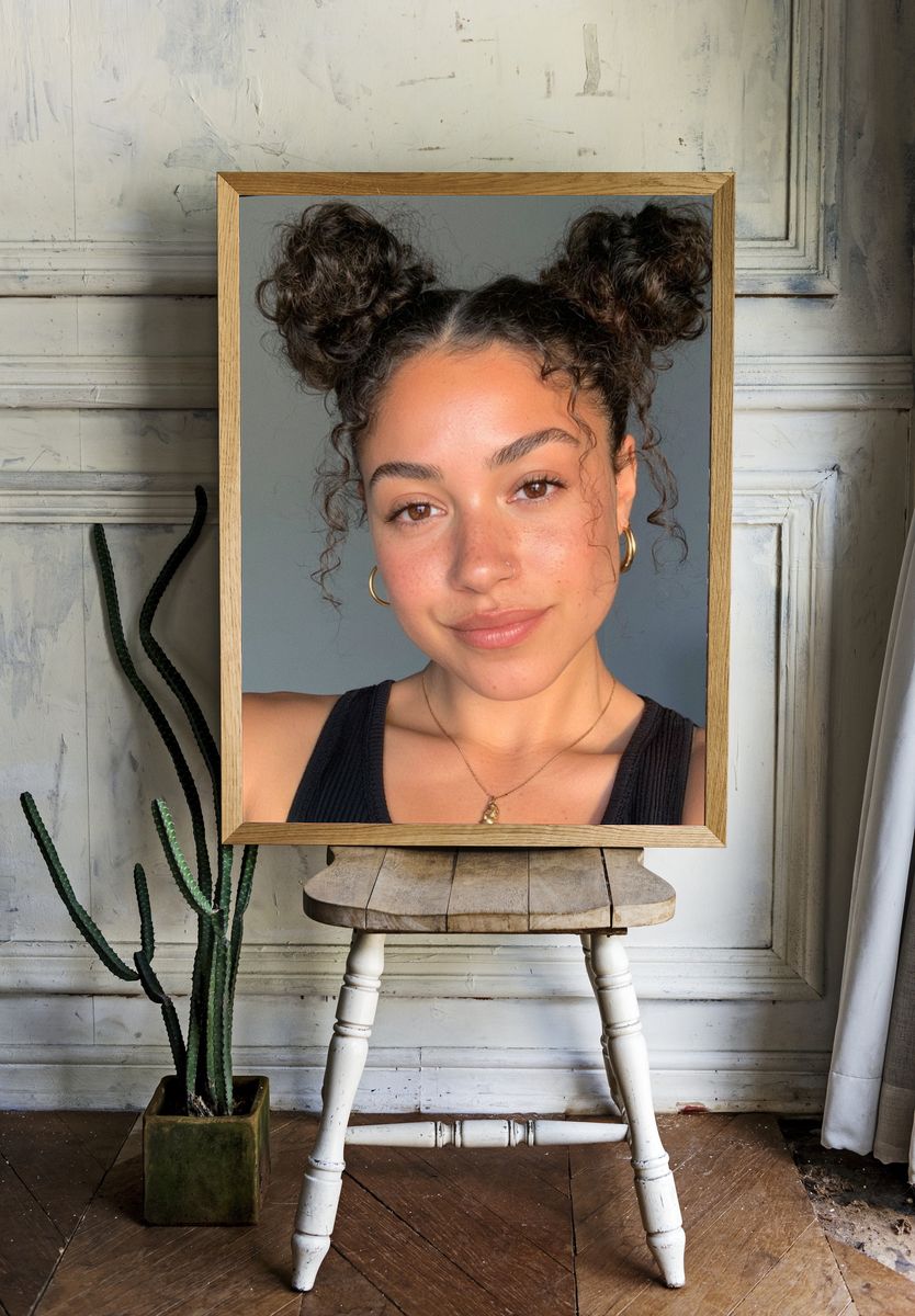 Sunlit Portrait Photography Poster. — room view 1