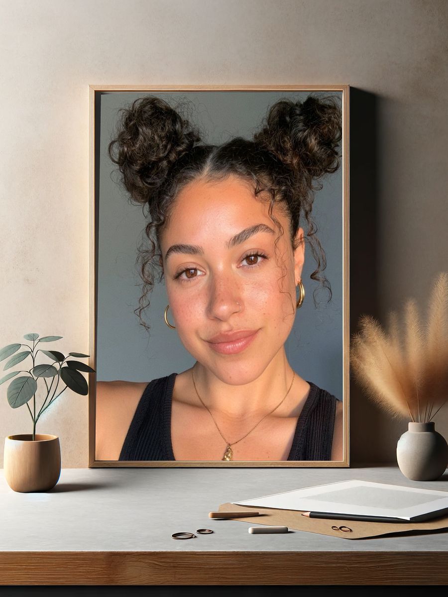 Sunlit Portrait Photography Poster. — room view 2