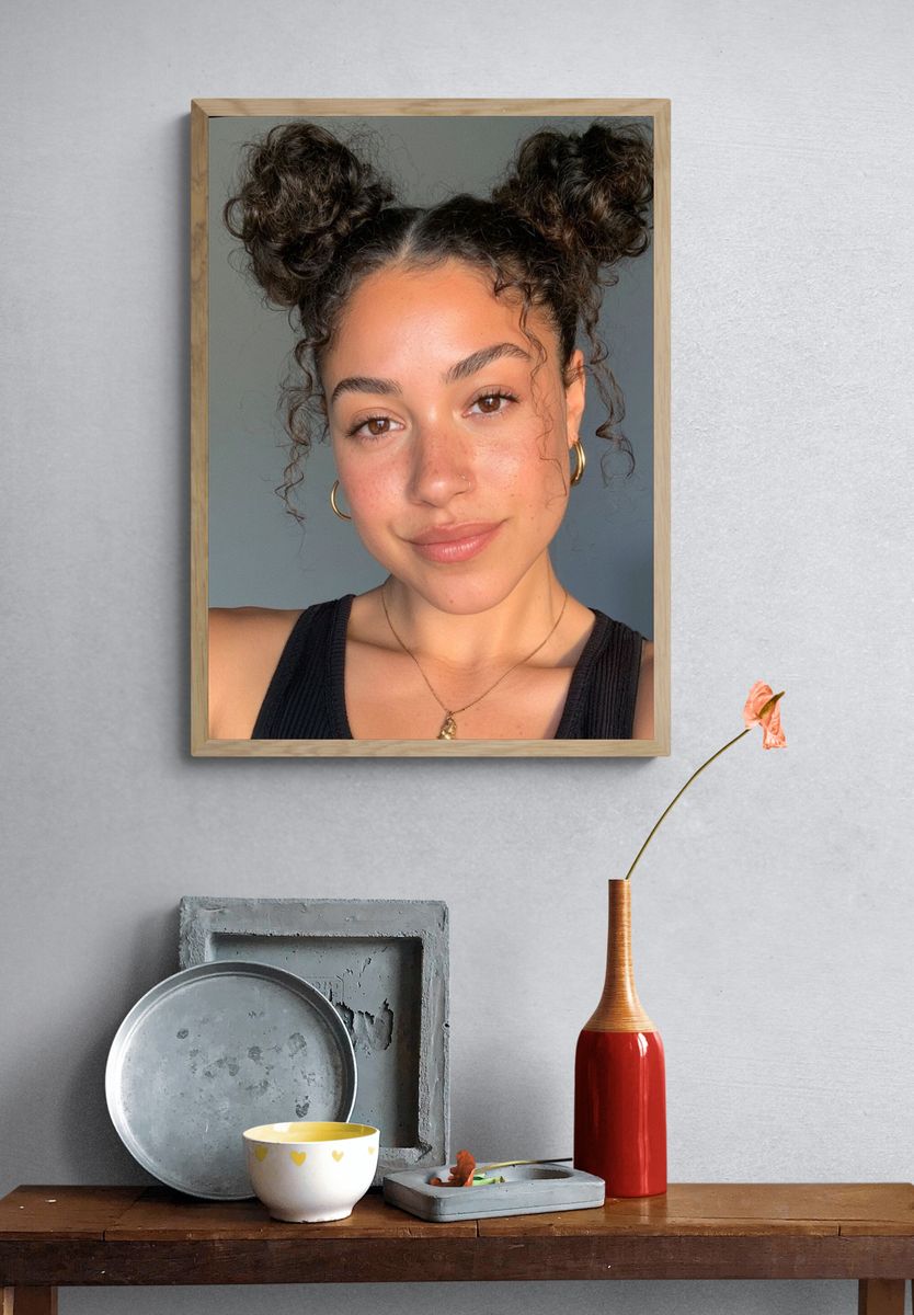 Sunlit Portrait Photography Poster. — room view 3