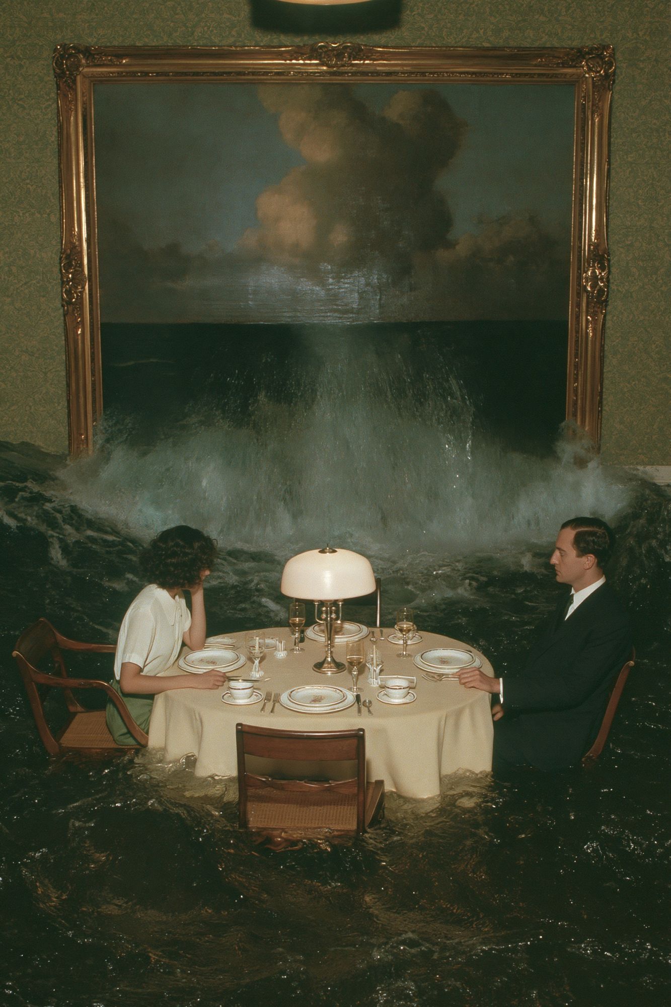Surreal Flood Dinner Photography Poster. poster — photography art