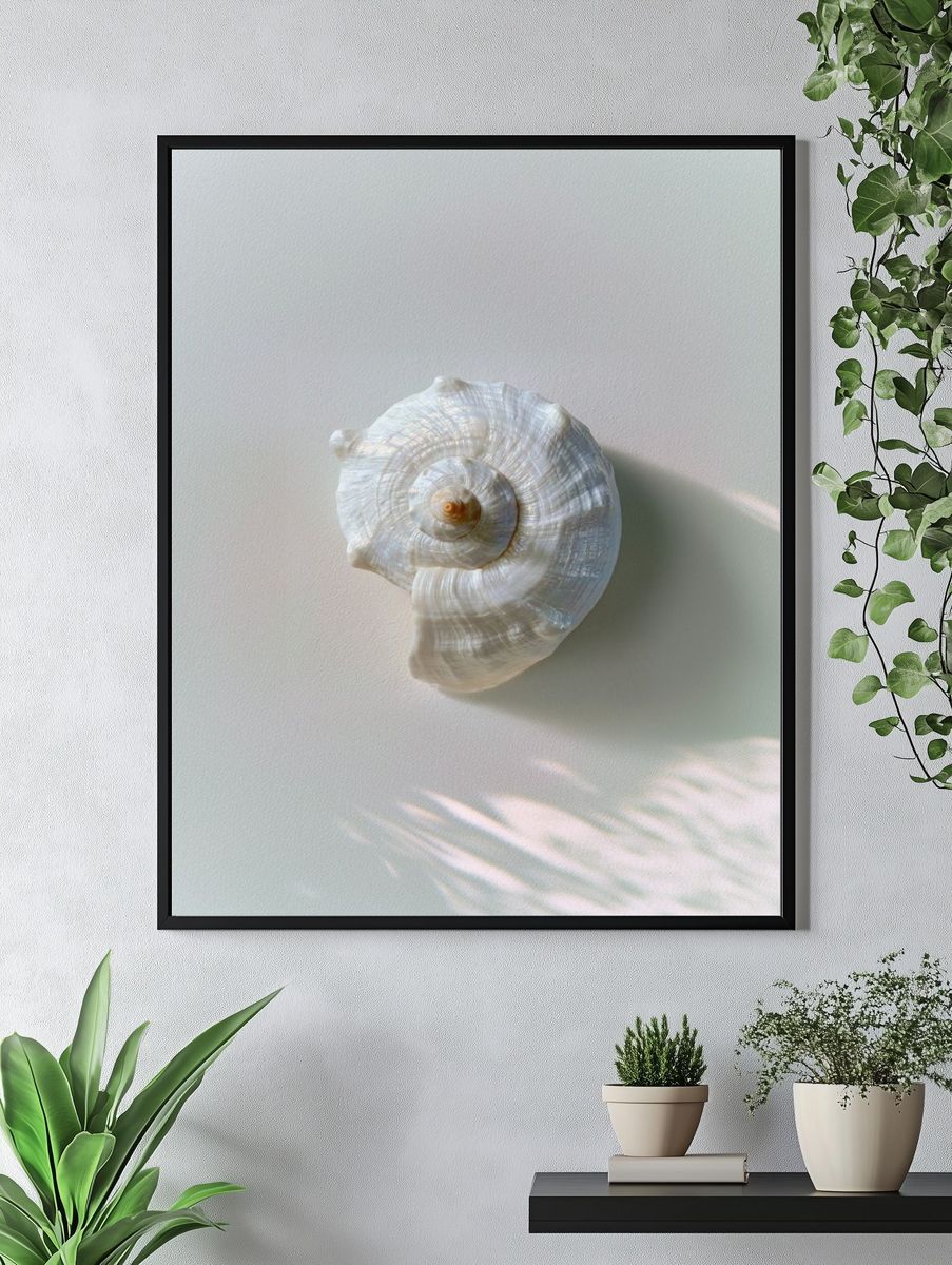 Seashell Still Life Photography Poster. — room view 4