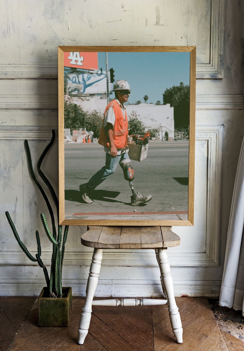 Construction Worker Street Photography Poster. room preview