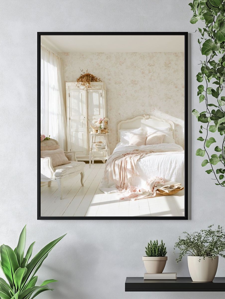 Romantic French Bedroom Photography Poster. — room view 4