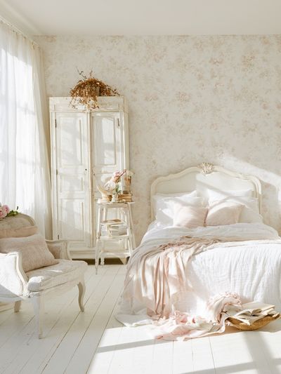 Romantic French Bedroom Photography Poster. poster
