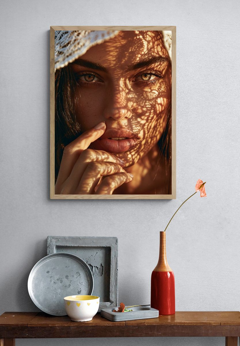Shadowed Portrait Photography Poster. — room view 3