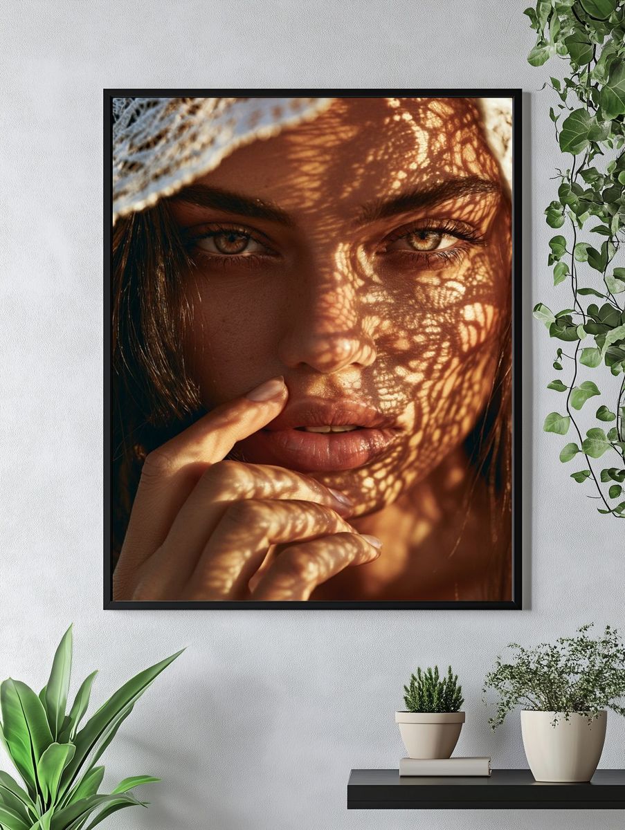 Shadowed Portrait Photography Poster. — room view 4