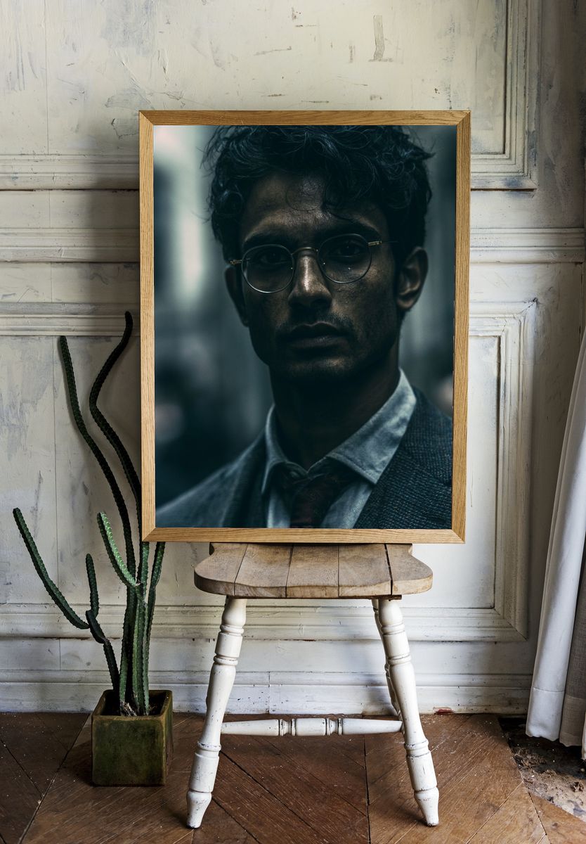 Moody Portrait Photography Poster. — room view 1