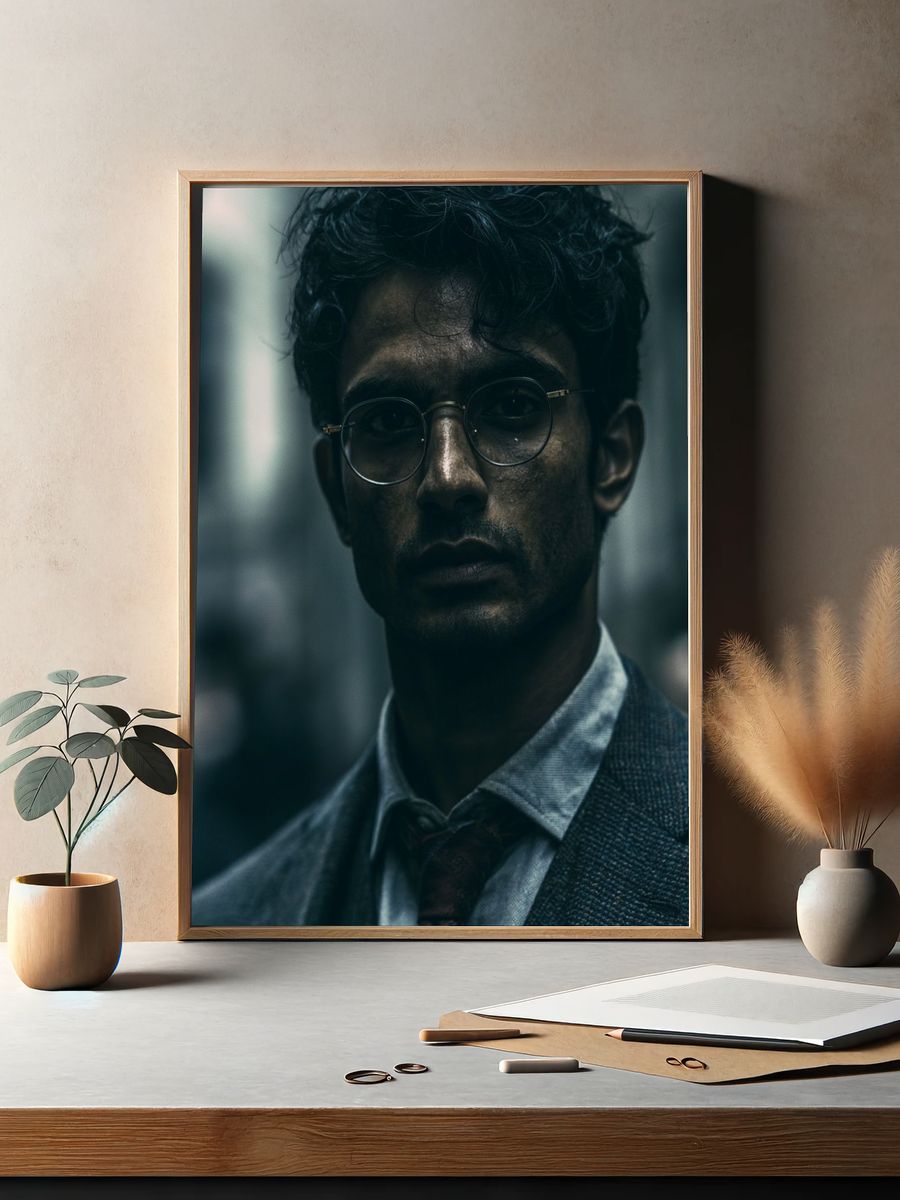 Moody Portrait Photography Poster. — room view 2