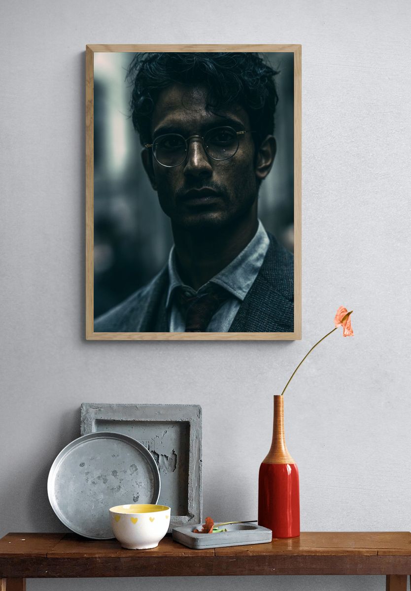 Moody Portrait Photography Poster. — room view 3