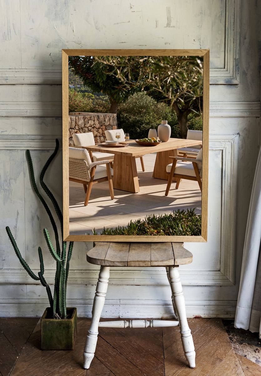 Mediterranean Patio Dining Photography Print. room preview