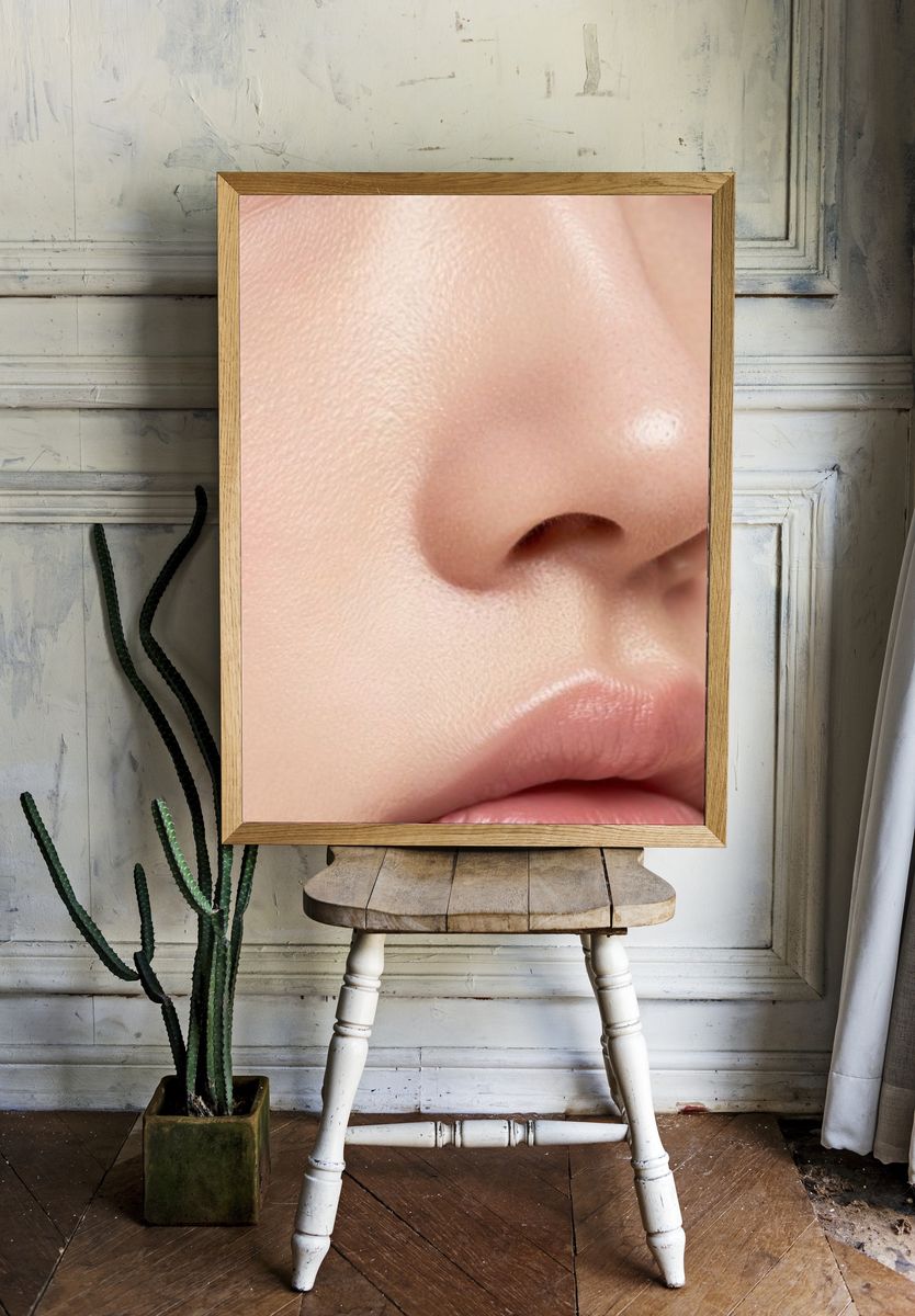 Soft Skin Close-Up Photography Poster. — room view 1