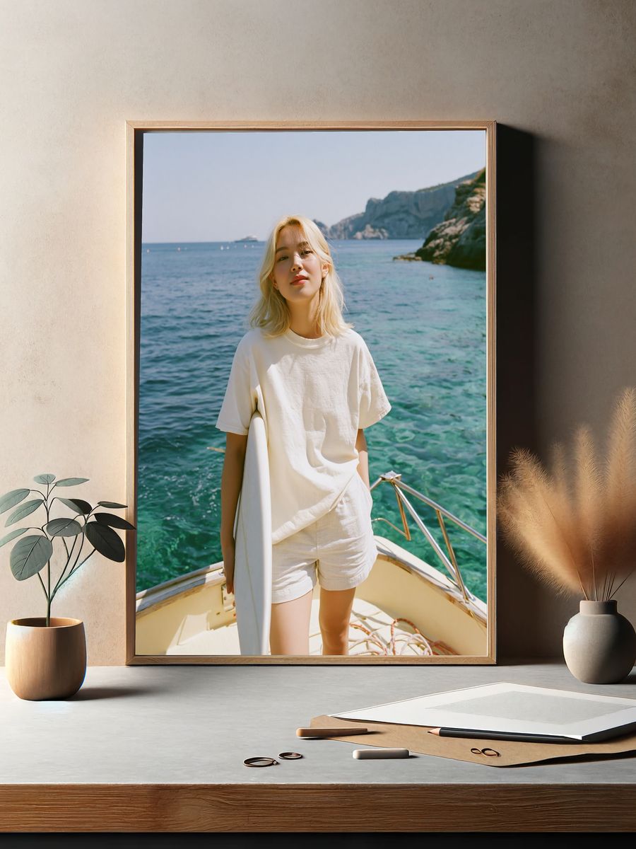 Seaside Portrait Photography Poster. — room view 2