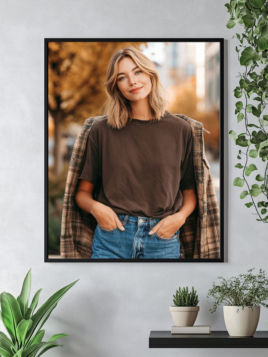 Blonde Street Portrait Poster. — room view 4