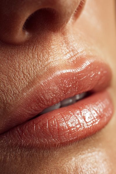 Glossy Lips Portrait Print.