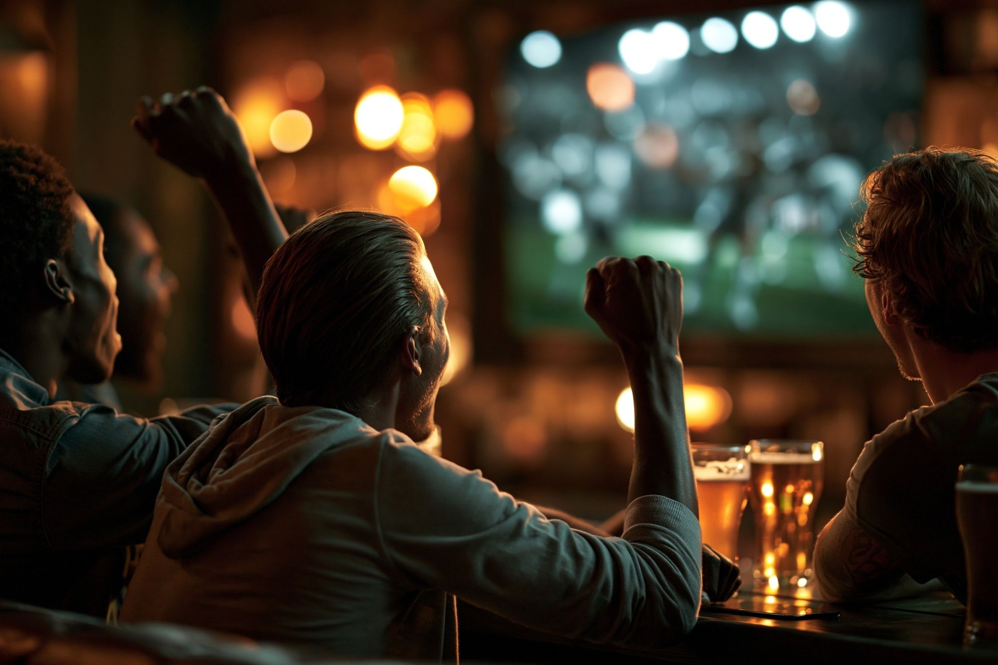 Sports Bar Crowd Photography Poster. poster — photography art