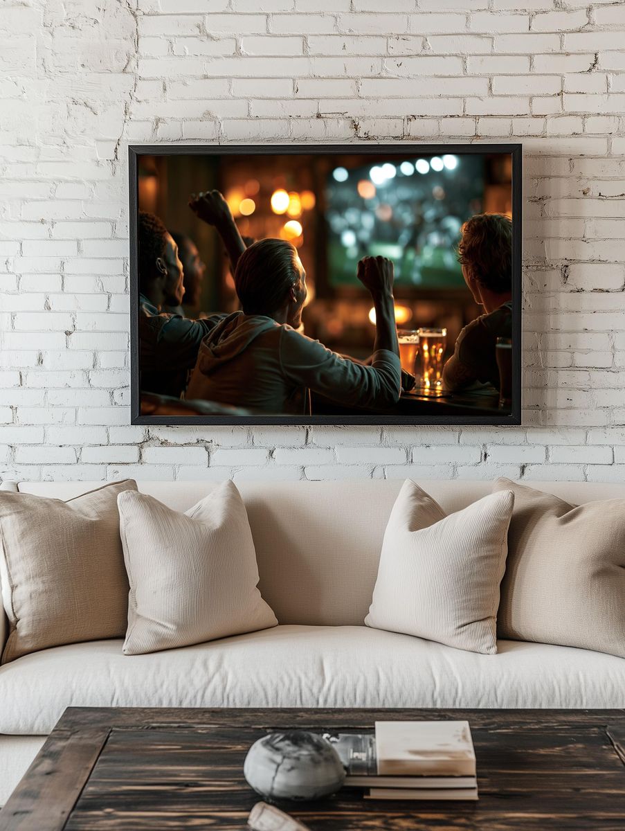 Sports Bar Crowd Photography Poster. — room view 1