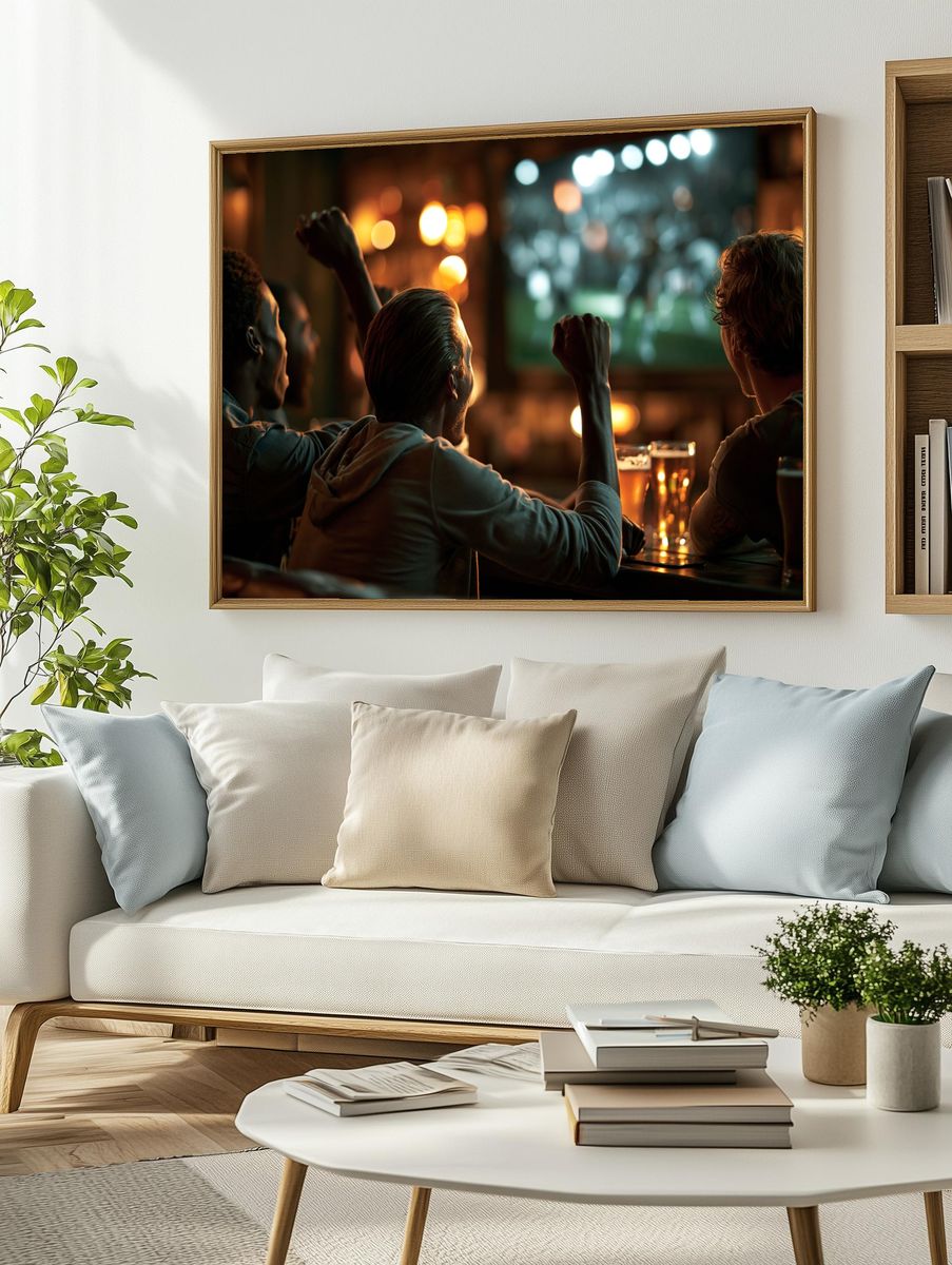 Sports Bar Crowd Photography Poster. — room view 2